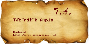 Török Appia névjegykártya
